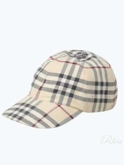 Check Pattern Cotton Ball Cap Beige - BURBERRY - BALAAN 2