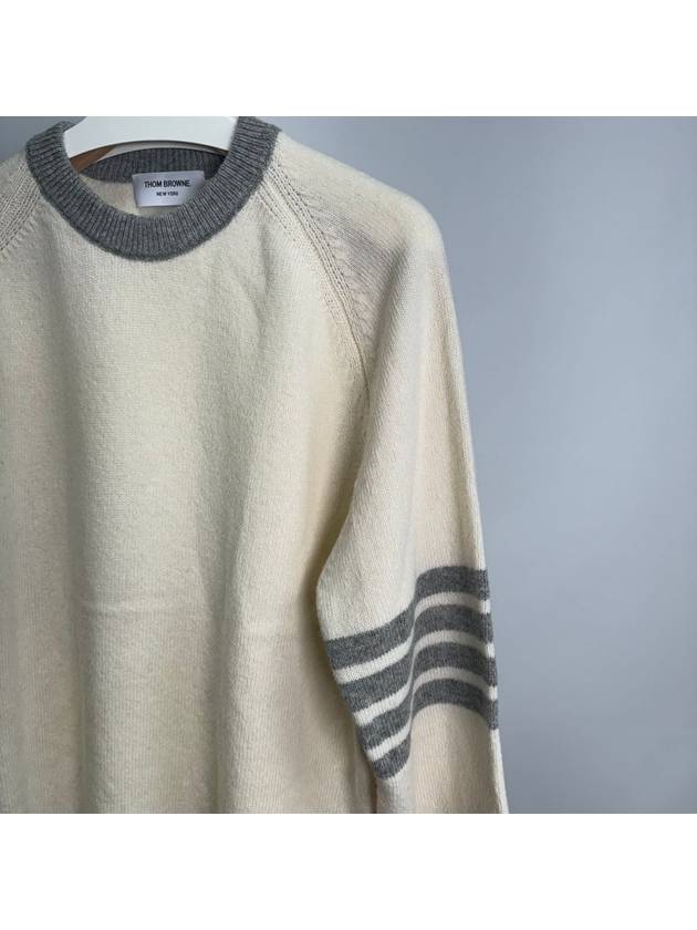 Wool 4 Bar Pullover Knit Top Beige - THOM BROWNE - BALAAN 4