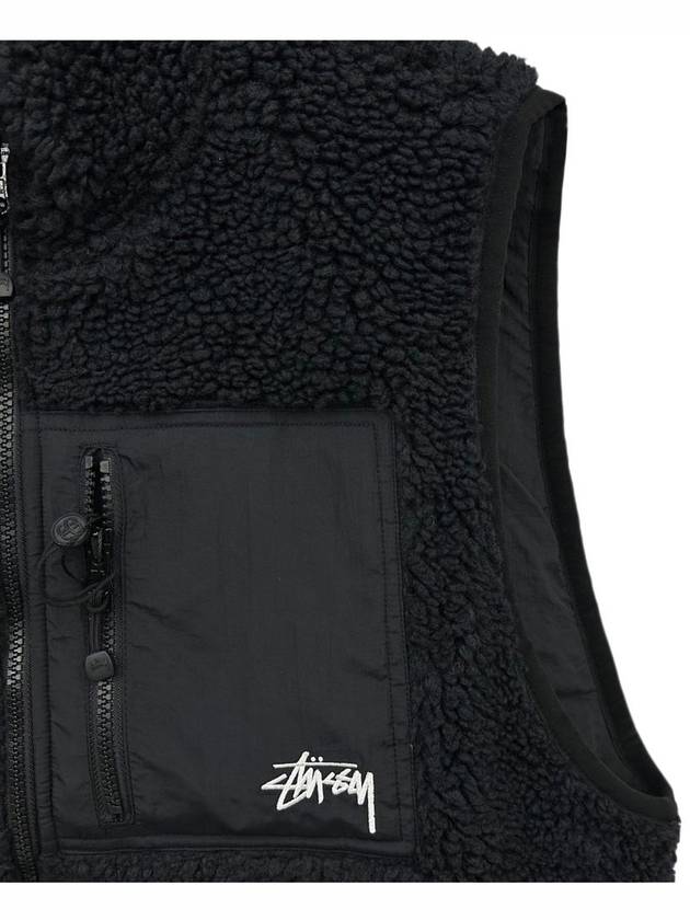 24SS Logo Sherpa Reversible Vest 118528 - STUSSY - BALAAN 4