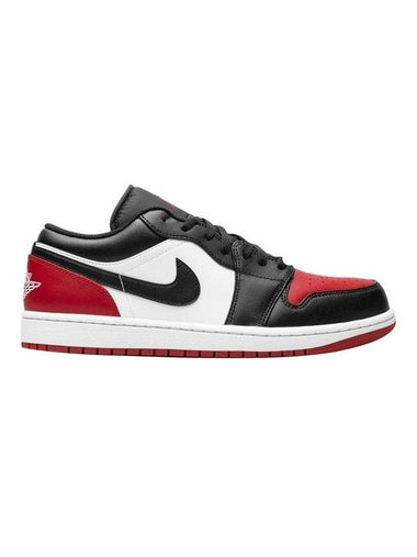 Air Jordan 1 Low Top Sneakers Black Red - NIKE - BALAAN 1