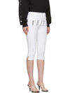 Logo Print Cropped Jeans White - OFF WHITE - BALAAN 4