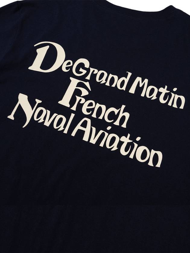 Vintage French Long Sleeved T-Shirt Navy - DE GRAND MATIN - BALAAN 3