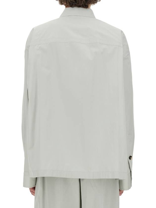 Cotton Silk Long Sleeve Shirt Cloud - BOTTEGA VENETA - BALAAN 4