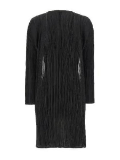 Pleated Open Cardigan Black - ISSEY MIYAKE - BALAAN 2