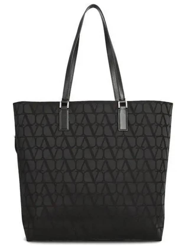 Iconography Shopper Tote Bag Black - VALENTINO - BALAAN 2