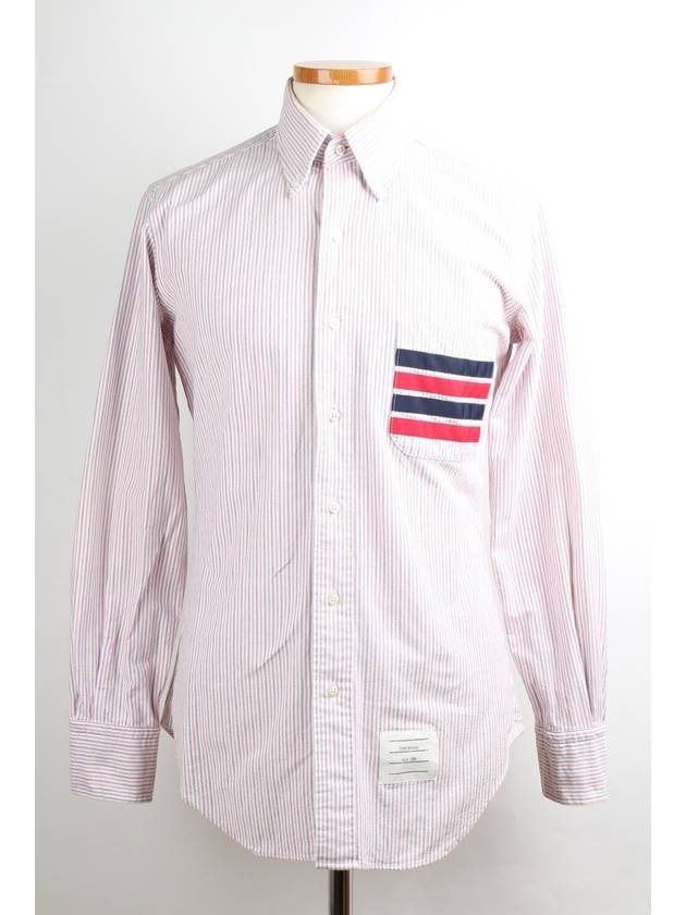 diagonal pocket shirt 0 90 - THOM BROWNE - BALAAN 1