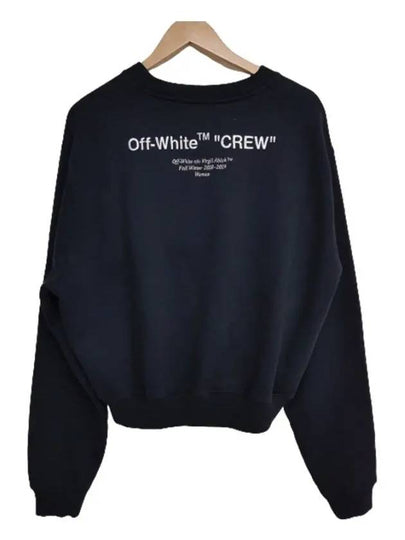 Women’s Logo Print Cotton Sweatshirt Black - OFF WHITE - BALAAN 2