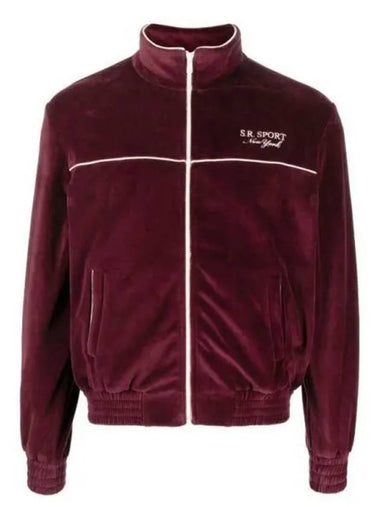 SR SPORT VELOUR TRACK JACKET MERLOT JA751 sports velor - SPORTY & RICH - BALAAN 1