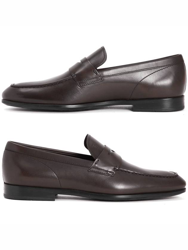 Men's Penny Leather Loafers Brown - TOD'S - BALAAN.