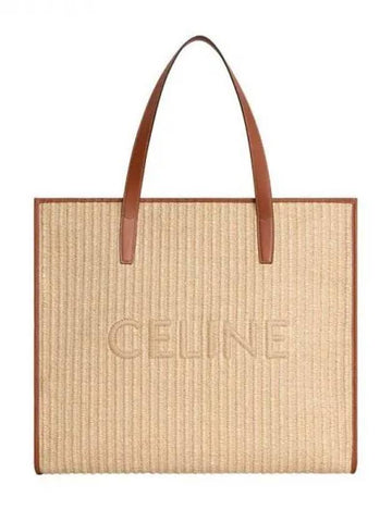 Raffia Large Cabas Bag Natural Tan 114 36185944 271302 1038426 - CELINE - BALAAN 1