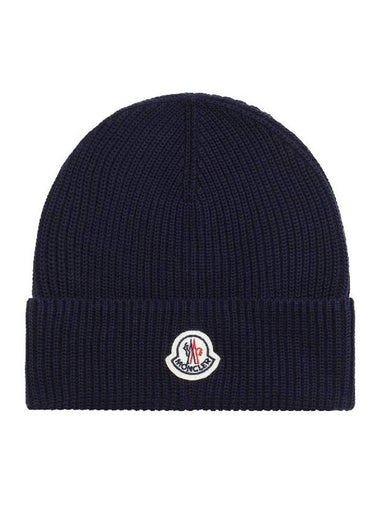 LOGO PATCH COTTON BEANIE - MONCLER - BALAAN 1