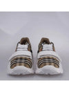 Vintage Check And Leather Sneakers White Archive Beige - BURBERRY - BALAAN 4