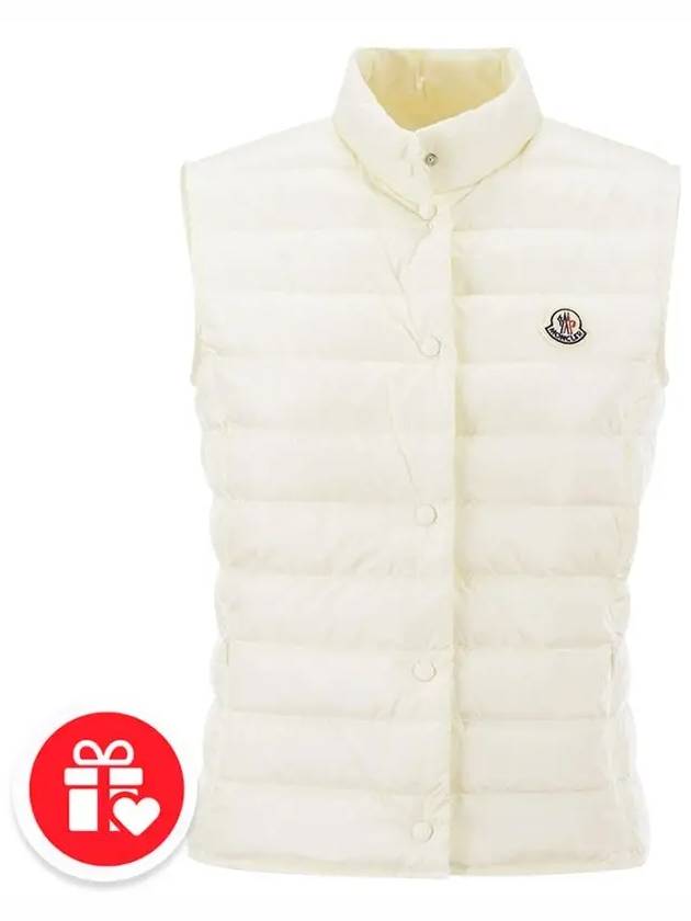 Liane Logo Patch Down Vest White - MONCLER - BALAAN 8