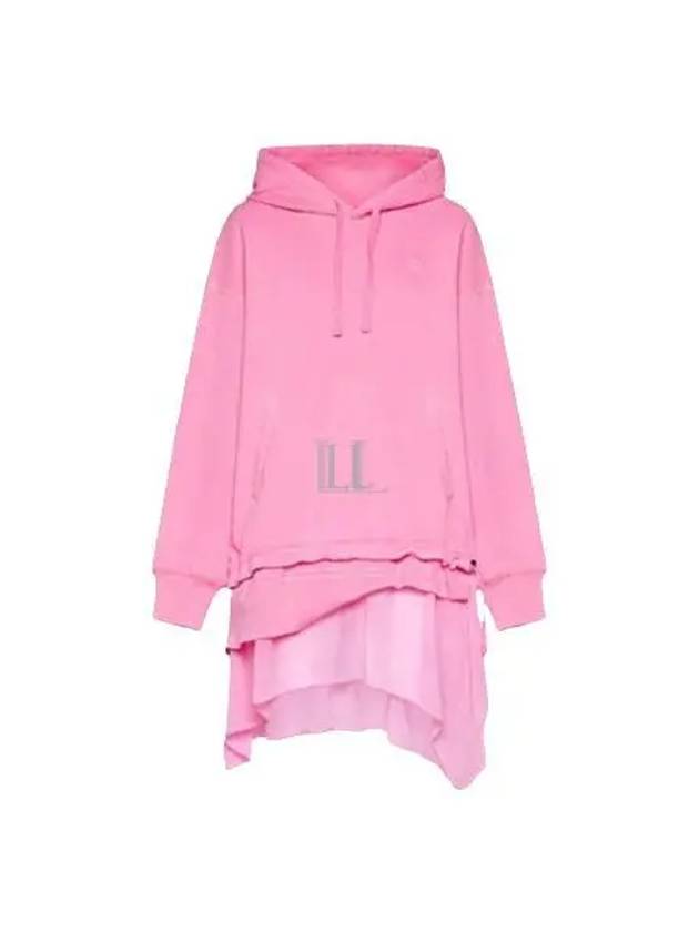 D Role Handkerchief Drawstring Hoodie Short Dress Pink - DIESEL - BALAAN 2