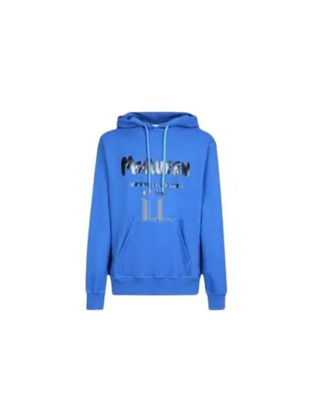 Graffiti Logo Hoodie Blue - ALEXANDER MCQUEEN - BALAAN 2