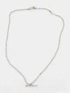 Metal Beaded Chain Necklace Silver - GIVENCHY - BALAAN 4