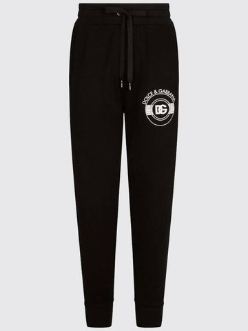 Dolce &amp; Gabbana jogger pants in cotton with logo - DOLCE&GABBANA - BALAAN 1