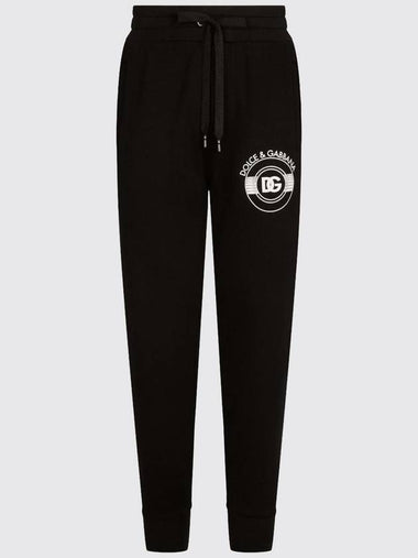 Dolce & Gabbana jogger pants in cotton with logo - DOLCE&GABBANA - BALAAN 1