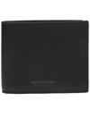 Logo Leather Half Wallet Black - BOTTEGA VENETA - BALAAN 2