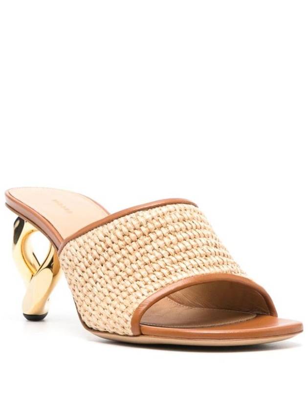 Chain Heel Raffia Woven Mule ANW42230A19592 - JW ANDERSON - BALAAN 3