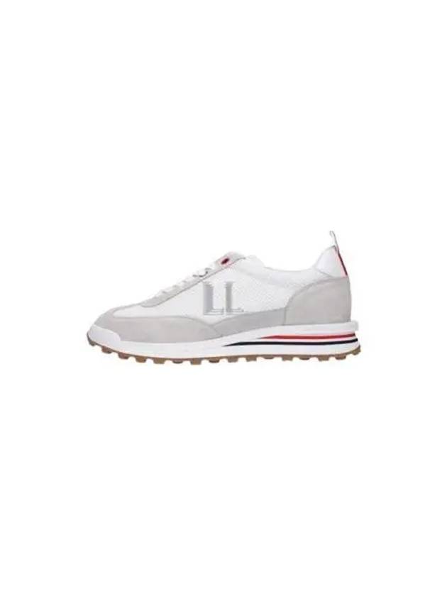 Thom Women Browne Nylon Tech Runner Low Top Sneakers Grey White - THOM BROWNE - BALAAN 2