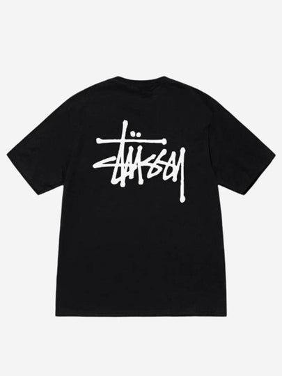 Basic Short Sleeve T-Shirt  Black - STUSSY - BALAAN 2