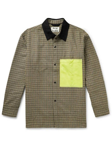 Men's Vichy Check Jacket Green - ACNE STUDIOS - BALAAN 1