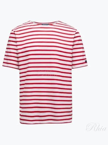 9863 Neju Tulip Levant Modern Striped Short Sleeve T Shirt - SAINT JAMES - BALAAN 1