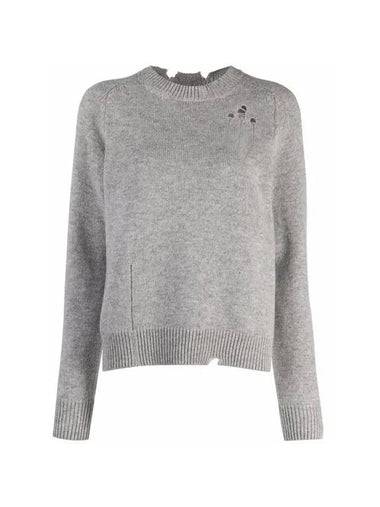 Distressed Effect Raglan Knit Top Grey - MAISON MARGIELA - BALAAN 1