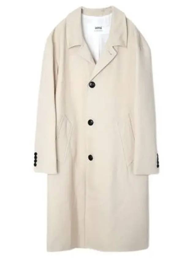 Wool Single Coat Vanilla - AMI - BALAAN 2