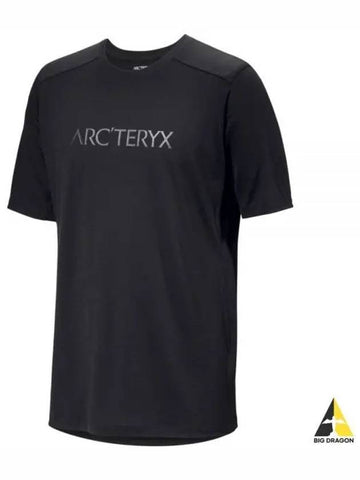 ARC TERYX Ionic Merino Wool WORD LOGO SS Man ATOFMX7733BLK IONIA M - ARC'TERYX - BALAAN 1