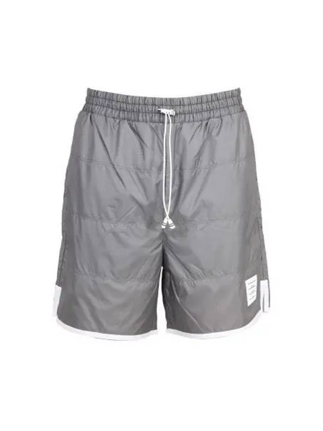 Ripstop Jersey Lining Track Shorts Grey - THOM BROWNE - BALAAN 2