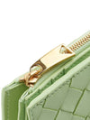 Intrecciato Zipper Small Half Wallet Green - BOTTEGA VENETA - BALAAN 8