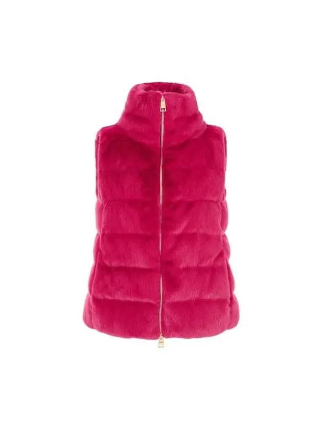 Women s fur goose down padded vest dark pink 270478 - HERNO - BALAAN 1