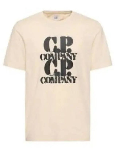 30/1 Jersey Graphic Short Sleeve T-Shirt Beige - CP COMPANY - BALAAN 2