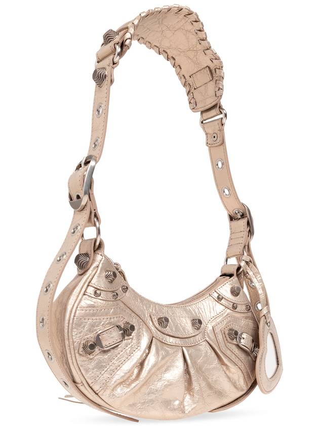 Metallic Le Cagol XS Lambskin Shoulder Bag Metallic Beige - BALENCIAGA - BALAAN 5