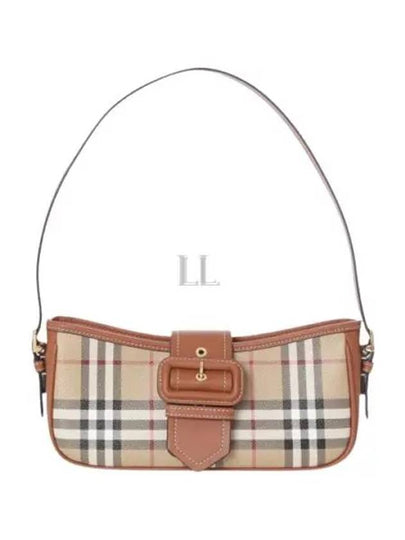 Buckle Strap Check Sling Shoulder Bag Beige - BURBERRY - BALAAN 2