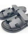 Chypre Calfskin Sandals Black - HERMES - BALAAN 3