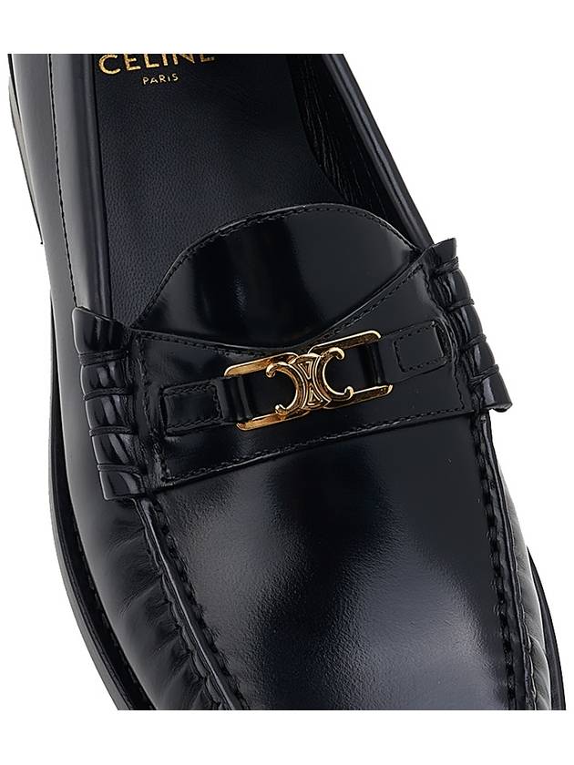 Luco Triomphe Polished Bull Loafers Black - CELINE - BALAAN 9