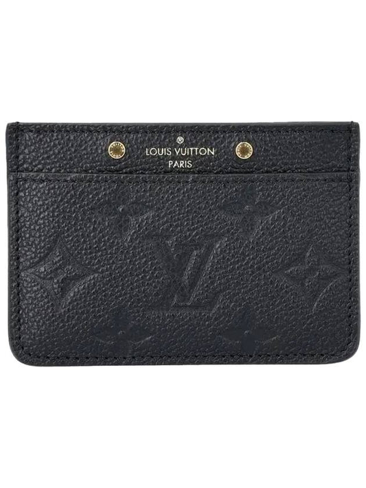 Monogram Empreinte Card Wallet Black - LOUIS VUITTON - BALAAN.