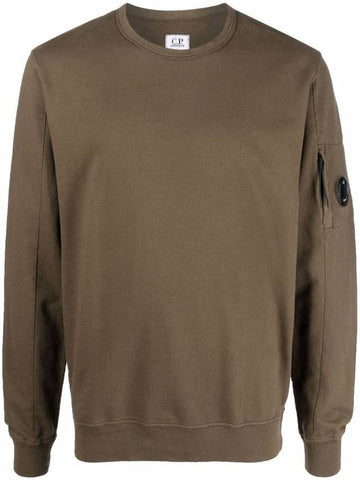 Men's Light Fleece Lens Wappen Sweatshirt Khaki - CP COMPANY - BALAAN 1