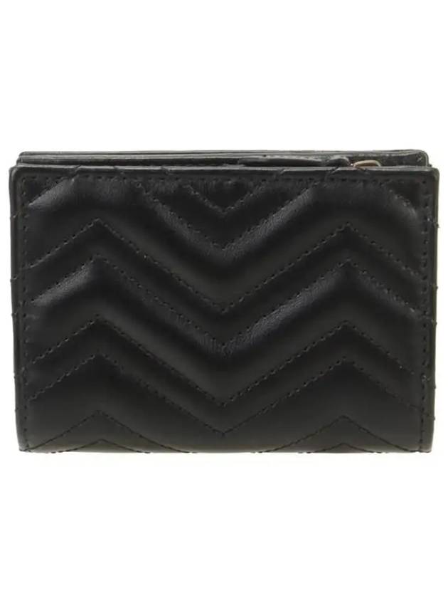 GG Marmont Matelasse Leather Half Wallet Black - GUCCI - BALAAN 4