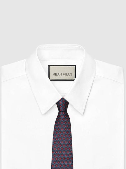 624063 GG logo silk slim tie - GUCCI - BALAAN 2