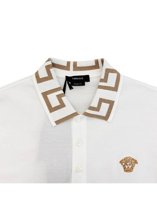 23SS Greca Collar Short Sleeve TShirt A87402 - VERSACE - BALAAN 4