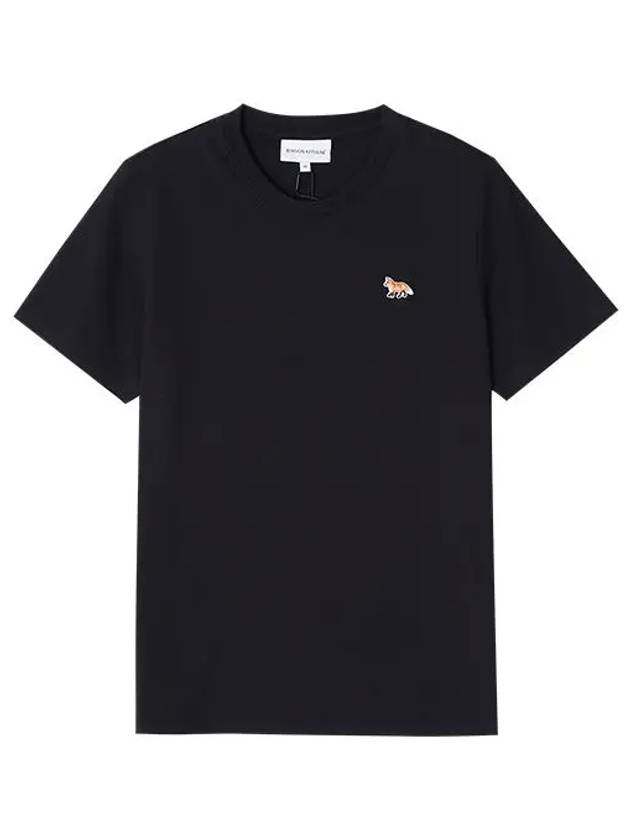 Baby Fox Patch Regular Short Sleeve T-Shirt Black - MAISON KITSUNE - BALAAN 2