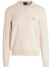 Embroidered Logo Sweatshirt Beige - A.P.C. - BALAAN 1