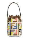 Mon Tresor Embroidered FF Logo Bucket Bag - FENDI - BALAAN 4