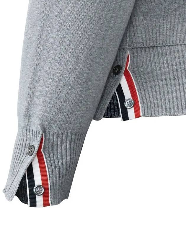 Men's Milan Stitch Armband Crew Neck Knit Top Light Grey - THOM BROWNE - BALAAN 4