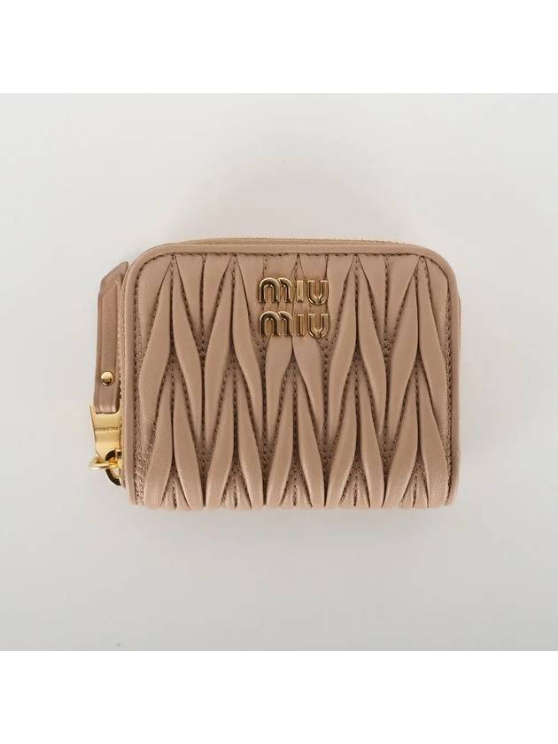 Matelasse Nappa Leather Coin Wallet Cameo - MIU MIU - BALAAN 3