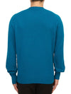 Crew Neck Lambswool Knit Top Blue - DRUMOHR - BALAAN 5